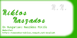 miklos naszados business card