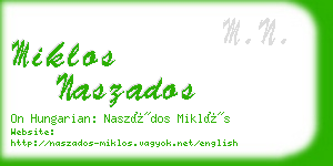 miklos naszados business card